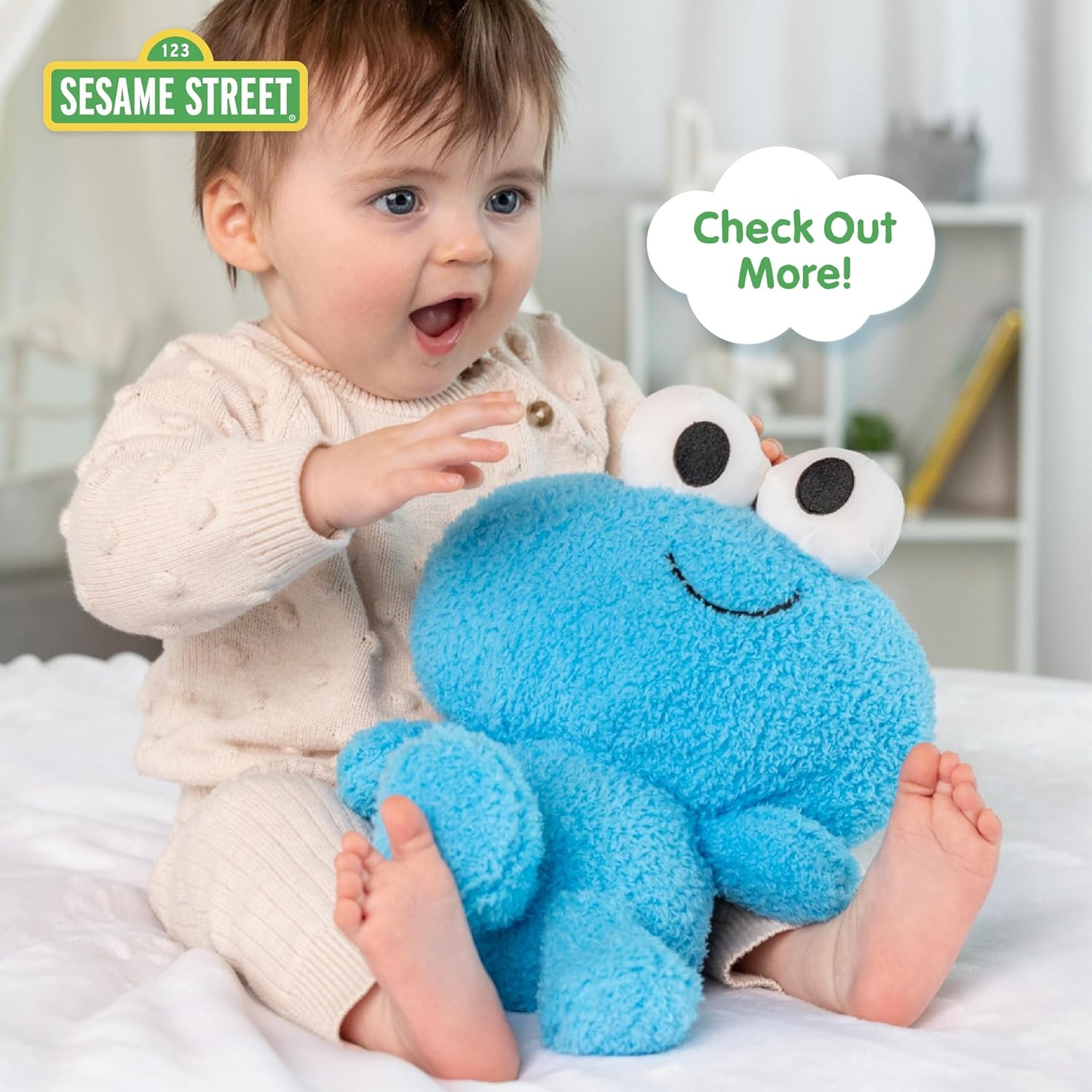 image:imageKids Preferred Sesame Street Elmo Tug amp Tag Plush Sensory Toy for Newborns