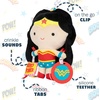image:imageKids Preferred DC Comics Wonder Woman Multi Sensory Activity Toy with Teethers Crinkle Textures and Clip for On The Go Fun for Infant and Baby Boys and Girls Medium