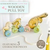 image:imageKids Preferred Guess How Much I Love You Wooden Pull Toy Characters from The Book in 3 Segments 5 inches Tall Classic Toy for Toddlers and Kids