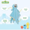 image:imageKids Preferred Sesame Street Cookie Monster Blanky Made of Soft Material with Knotted Corners and Pacifer Loop for Babies and Infants