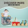 image:imageKids Preferred Where The Wild Things are 4 Piece Plush Set  Max Moishe Tzippy and Bernard Stuffed Animals Crinkle Feet and Bean Filled Bottom