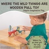 image:imageKids Preferred Where The Wild Things are Wooden Pull Toy  Four Removable Pieces Cotton Pull String Ages 12 Months and Up Max Moishe and Tzippy Solid Wood 8 in