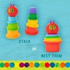 image:imageKids Preferred World of Eric Carle The Very Hungry Caterpillar Bath Time Stacking Cup Set with Caterpillar Head Squirty Perfect for Water Play Ages 18 Months and Up