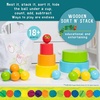 image:imageKids Preferred World of Eric Carle The Very Hungry Caterpillar Wooden Sort and Stack Bowls and Balls Set  Wooden Educational Toy with 5 Bowls and 15 Balls