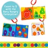 image:imageLets Count Soft Book  World of Eric Carle the Very Hungry Caterpillar Baby on the Go Clip Teething Crinkle Soft Sensory Book for Babies 525x525 Inch525x525 Inch Pack of 1