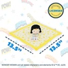 image:imageWarner Bros DC Wonder Woman Blanky Ultra Soft Material with Crinkle Sound  Double Sided Satin Trim Blanket for Babies and Toddlers