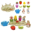image:imageKids Preferred Peter Rabbit Garden Wooden Activity Stacker with 12 Wooden Interactive Pieces for Babies Toddlers and Kids Based on the Beatrix Potter Books