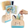 image:imageKids Preferred Peter Rabbit Tissue Box Sensor Toy 8 Double Sided Tissues For Infants Babies and Kids Based on the Beatrix Potter Books