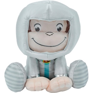 image:imageCurious George Animated Astronaut Stuffed Animal Plush Toy Monkey  Cute Cuddle Plushie Gift Makes Sound by Pushing Paw and Watch Him Move  Removeable Helmet