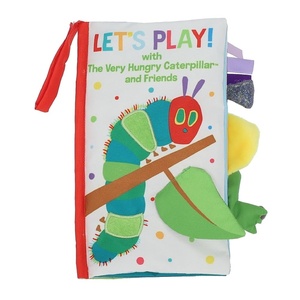 image:imageEric Carle Very Hungry Caterpillar Sensory Soft Book Lets Play  Crinkle Texture Inside Peekaboo Flaps Squeaker Many Fun Textured Materials and Ribbons