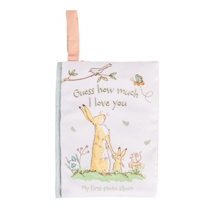 image:imageKIDS PREFERRED Guess How Much I Love You My First Baby Soft Photo Memrory Album Crinkle Soft Sensory Book Holds Three 4 x 6 Photos with Soft Fabric for Babies 625x9 Inch