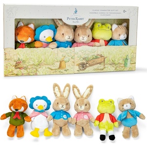 image:imageKIDS PREFERRED Peter Rabbit Classic Stuffed Animal Characters 6 Piece Gift Set 9 Inch Plush Toys for Infants Babies and Kids Based on the Beatrix Potter Books
