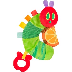 image:imageKids Preferred Eric Carle Toddler Toys The Very Hungry Caterpillar Sensory Toy with Crinkle Orange Slice and Teether Ring for Car Seat and Stroller