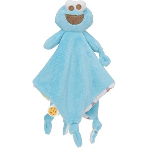 image:imageKids Preferred Sesame Street Cookie Monster Blanky Made of Soft Material with Knotted Corners and Pacifer Loop for Babies and Infants
