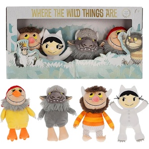 image:imageKids Preferred Where The Wild Things are 4 Piece Plush Set  Max Moishe Tzippy and Bernard Stuffed Animals Crinkle Feet and Bean Filled Bottom