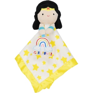 image:imageWarner Bros DC Wonder Woman Blanky Ultra Soft Material with Crinkle Sound  Double Sided Satin Trim Blanket for Babies and Toddlers