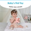 image:imageCarters Fawn Plush Rattle with Loop Teether for Infants and Babies