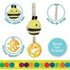 image:imageEric Carle Very Hungry Caterpillar Busy Bee Chime Toy with Silicone Gummi Ogobolli  Makes Sound When Shaken and Great for Teething  Hanging Loop for On The Go
