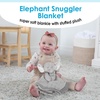 image:imageKids Preferred Carters Elephant Plush Stuffed Animal Snuggler Blanket  Gray
