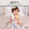 image:imageKids Preferred Miffy Baby Blanket  Neutral Colors Soft Snuggable Blankey Miffy Plush Embroidered Details Paci Loop 17 in Ages 0 Months amp Up