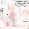 image:imageKids Preferred Miffy Plush 8 Tie Dye Bunny  Sitting Dutch Bunny Plush Embroidered Details Ultra Soft Stuffed Animal Plushie for Girls and Boys8 Inch