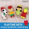 image:imageKids Preferred Peanuts 4 Piece Plush Set  Charlie Brown Snoopy Woodstock and Lucy  Soft Stuffed Animal Toys for Baby and Toddler Boys amp Girls