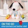 image:imageKids Preferred Peanuts Snoopy Activity Toy  Jingle Mirror Teethers Crinkle Ribbons Crinkle Satin Accents Soft Plush OnTheGo Clip 12 in