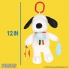 image:imageKids Preferred Peanuts Snoopy Activity Toy  Jingle Mirror Teethers Crinkle Ribbons Crinkle Satin Accents Soft Plush OnTheGo Clip 12 in