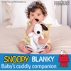 image:imageKids Preferred Peanuts Snoopy Baby Blanket  Ultra Soft Striped Details Snoopy Lovey Satin Accents Ages 0 Months and Up Woodstock Applique 15 In