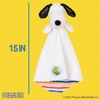image:imageKids Preferred Peanuts Snoopy Baby Blanket  Ultra Soft Striped Details Snoopy Lovey Satin Accents Ages 0 Months and Up Woodstock Applique 15 In