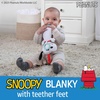 image:imageKids Preferred Peanuts Snoopy Baby Sensory Toy Crinkle Blanket Stuffed Animal for Newborn Infants and Babies Teether Toys with Stroller Car Seat Loop