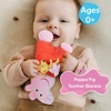 image:imageKids Preferred Peppa Pig Teether Feet Blankey  95 Inches Embroidered Details Textured Material Soft Teethers amp Crinkle for Babies 0 Months amp Up