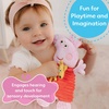 image:imageKids Preferred Peppa Pig Teether Feet Blankey  95 Inches Embroidered Details Textured Material Soft Teethers amp Crinkle for Babies 0 Months amp Up