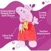 image:imageKids Preferred Peppa Pig Teether Feet Blankey  95 Inches Embroidered Details Textured Material Soft Teethers amp Crinkle for Babies 0 Months amp Up