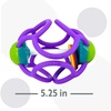 image:imageOgoBolli Teether Ring Tactile Sensory Ball and Baby Rattle Toy for Babies amp Toddlers  Stretchy Squishy Soft NonToxic Silicone  Boys and Girls Age 6 Months  PurplePurple