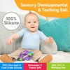 image:imageOgoBolli Teether Ring Tactile Sensory Ball and Baby Rattle Toy for Babies amp Toddlers  Stretchy Squishy Soft NonToxic Silicone  Boys and Girls Age 6 Months  PurplePurple