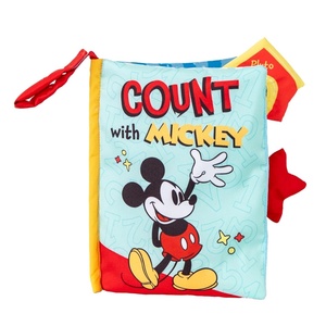 image:imageDisney Baby Mickey Mouse Count with Mickey Soft Book with Crinkle Pages and OnTheGo Hook and Loop for Babies and Toddlers
