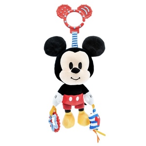 image:imageDisney Baby Mickey Mouse On The Go Activity Toy with Teething Rings Crinkle Sounds Mirror and Rattle for Babies and Infants