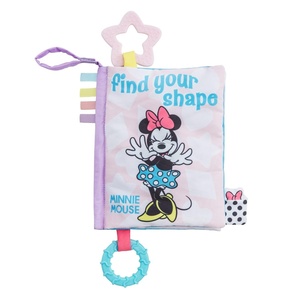 image:imageDisney Baby Minnie Mouse Find Your Shape Soft Book with Crinkle Pages Teething Rings and OnTheGo Hook and Loop Strap for Babies and Toddlers