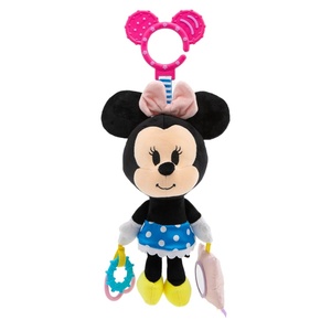 image:imageDisney Baby Minnie Mouse On The Go Activity Toy with Teething Rings Crinkle Sounds Mirror and Rattle for Babies and Infants