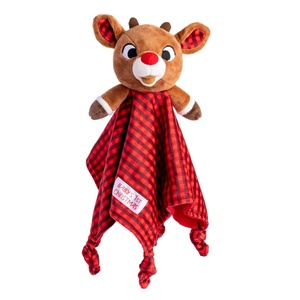 image:imageKIDS PREFERRED Rudolph The RedNosed Reindeer Rudolph Plush Stuffed Animal Snuggler Lovey Security Blanket 125 Inches