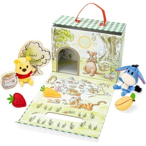 image:imageKids Preferred Disney Baby Winnie The Pooh and Friends Deluxe Take Along Travel Playset 100 Acre Woods Picnic with Pooh and Eeyore Beanbag Plush and Wooden and Fabric Set Pieces