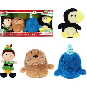 image:imageKids Preferred Elf 4 Pc Cuteeze Plush Set  Buddy Arctic Puffin Mr Narwhal and Baby Walrus  Stuffed Animals for Toddler Boys amp Girls 6 Inches