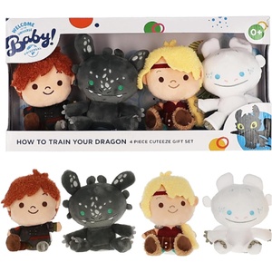 image:imageKids Preferred How to Train Your Dragon 4 Pc Cuteeze Set  6 Inch Hiccup Toothless Astrid amp Light Fury Plush Beans in Body for Baby Boys amp Girls