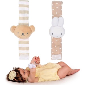 image:imageKids Preferred Miffy Baby Wrist Rattle Set  Rattle Plush Heads Easy On and Off Strap Hook amp Loop Closure Embroidered Details Ages 0 to 12 Months