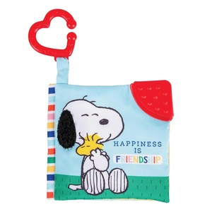 image:imageKids Preferred Peanuts Snoopy Baby Stuff Fun Crinkle Book with On The Go Travel Clip Teether Soft Sensory Book for Babies amp Toddlers 525x525 Inches