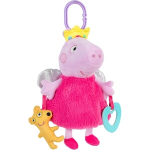 image:imageKids Preferred Peppa Pig Activity Toy  85 Inches Fairy Wings Heart Teether OnTheGo Clip Sensory Toy Rattle Crinkle Ages 0 Months Up