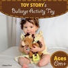 image:imageDisney Toy Story Bullseye Activity Toy  Plush Baby Sensory Toy with Teethers Rattle Crinkle Textures and On the Go Clip for Infants and Toddlers