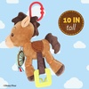 image:imageDisney Toy Story Bullseye Activity Toy  Plush Baby Sensory Toy with Teethers Rattle Crinkle Textures and On the Go Clip for Infants and Toddlers