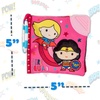 image:imageWarner Bros DC Girl Squad 5 Inch Soft Book with On The Go Clip Rattle Crinkle Sound Mirror Slider Teether and PeekABoo Flap for Babies and Toddlers First Book